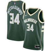 Giannis Antetokounmpo Milwaukee Bucks Unisex Swingman Jersey Icon Edition Hunter Green - Nike