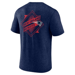 New England Patriots Diamond Scroll Tri-Blend T-Shirt - Navy T-shirts