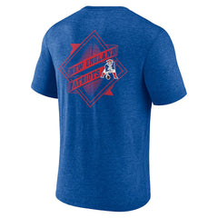 New England Patriots Diamond Scroll Tri-Blend T-Shirt - Royal T-shirts