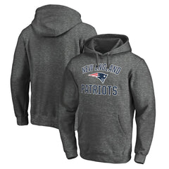 New England Patriots Victory Arch Team Fitted Pullover Hoodie - Charcoal Hoodies