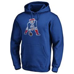 New England Patriots Throwback Logo Pullover Hoodie - Royal Hoodies