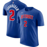 Cade Cunningham Detroit Pistons Icon 2022/23 Name & Number T-Shirt Blue - Nike