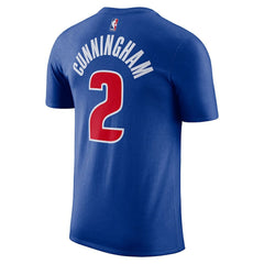 Cade Cunningham Detroit Pistons Icon 2022/23 Name & Number T-Shirt Blue - Nike