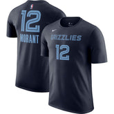 Ja Morant Memphis Grizzlies Icon 2022/23 Name & Number T-Shirt Navy - Nike