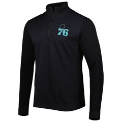 Philadelphia 76ers Levelwear Nano Engineered Knit Fabric Quarter-Zip Jacket Black