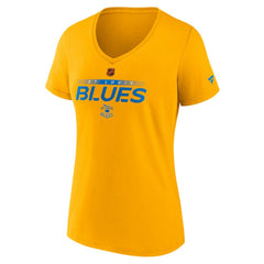 St. Louis Blues Fanatics Women's Special Edition V-Neck T-Shirt - Gold | US 4660156