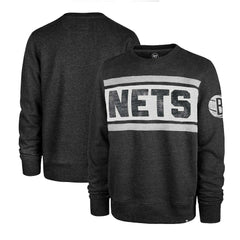 Brooklyn Nets '47 Tribeca Emerson Pullover Sweatshirt Heather Black - 47 brand outlet