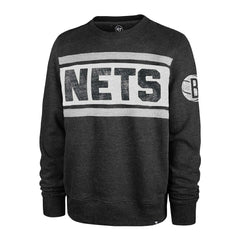 Brooklyn Nets '47 Tribeca Emerson Pullover Sweatshirt Heather Black - 47 brand outlet