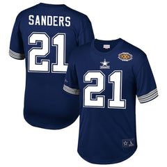 Deion Sanders Dallas Cowboys Retired Player Name & Number Mesh Top - Navy Tops