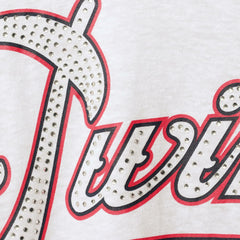 Minnesota Twins Touch Women's Base Runner 3/4-Sleeve V-Neck T-Shirt - White/Red T-shirts