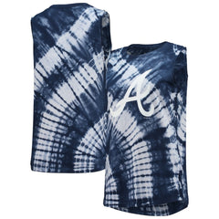 Atlanta Braves Touch Women's Money Ball Tie-Dye Tank Top - Navy Tanks