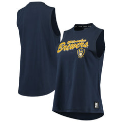 Milwaukee Brewers DKNY Sport Women's Marcie Tank Top - Navy Tanks