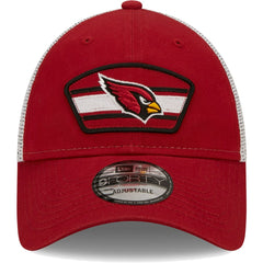 Arizona Cardinals New Era Logo Patch Trucker 9FORTY Snapback Hat - Cardinal/White Hats