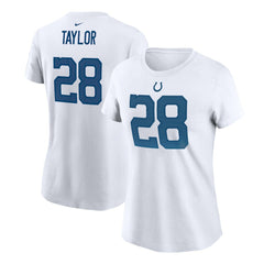 Jonathan Taylor Indianapolis Colts Women's Name & Number T-Shirt - White T-shirts