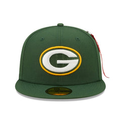 Green Bay Packers New Era x Alpha Industries Alpha 59FIFTY Fitted Hat - Green Hats