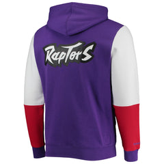 Toronto Raptors Hardwood Classics Fusion 2.0 Colorblock Pullover Hoodie Purple - Mitchell & Ness
