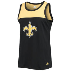 New Orleans Saints Starter Team Touchdown Fashion Tank Top - Black/Gold Tops