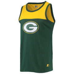 Green Bay Packers Starter Team Touchdown Fashion Tank Top - Green/Gold Tops