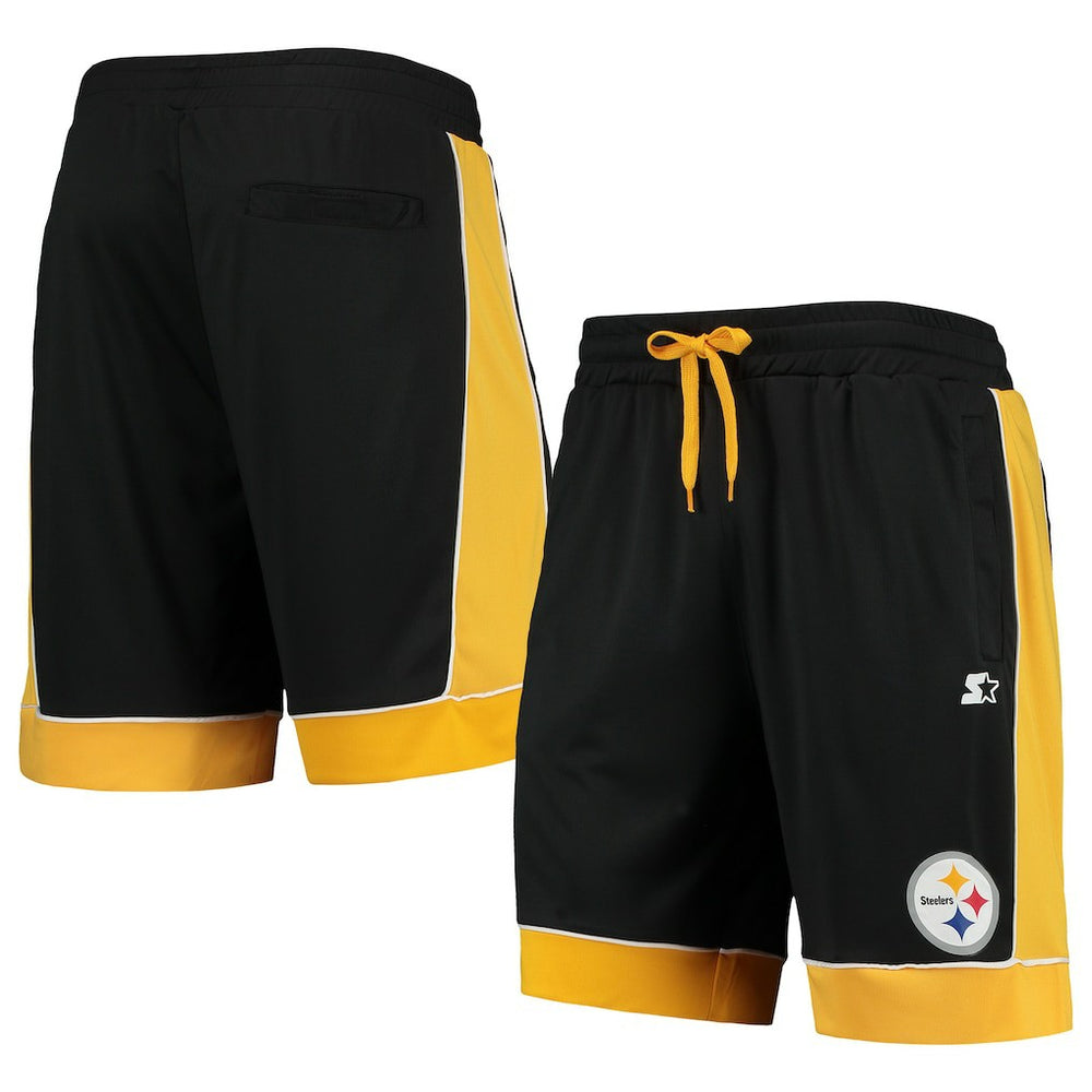 Pittsburgh Steelers Starter Fan Favorite Fashion Shorts - Black/Gold Shorts