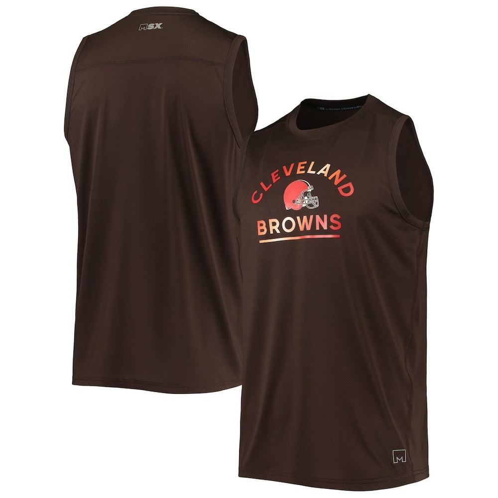 Cleveland Browns MSX by Michael Strahan Rebound Tank Top - Brown Tops