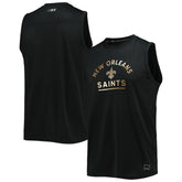 New Orleans Saints MSX by Michael Strahan Rebound Tank Top - Black Tops