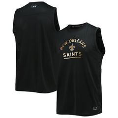 New Orleans Saints MSX by Michael Strahan Rebound Tank Top - Black Tops