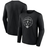 Brooklyn Nets Tip-Off Long Sleeve T-Shirt Black outlet