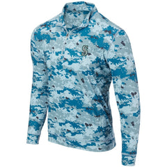 Seattle Mariners Digital Camo Performance Quarter-Zip Pullover Jacket - Blue Jackets