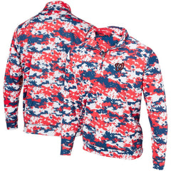 Washington Nationals Digital Camo Performance Quarter-Zip Pullover Jacket - Red Jackets