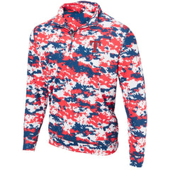 Texas Rangers Digital Camo Performance Quarter-Zip Pullover Jacket - Red Jackets