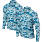 New York Yankees Digital Camo Performance Quarter-Zip Pullover Jacket - Blue Jackets