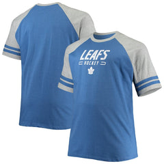 Toronto Maple Leafs Big & Tall Raglan T-Shirt - Heathered Blue | US 4672918