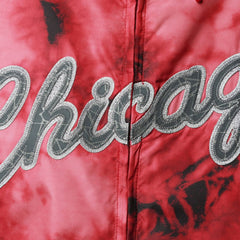 Chicago Bulls Women's Galaxy Sublimated Windbreaker Pullover Full-Zip Hoodie Red - Mitchell & Ness