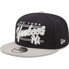 New York Yankees New Era Team Script 9FIFTY Adjustable Snapback Hat - Navy/Gray Hats