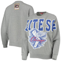 Chicago White Sox Mitchell & Ness Women's Cooperstown Collection Logo Lightweight Pullover Sweatshirt - Heathered Gray Pullover