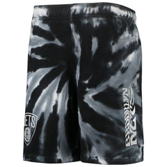Brooklyn Nets Youth Santa Monica Tie-Dye Shorts Black outlet