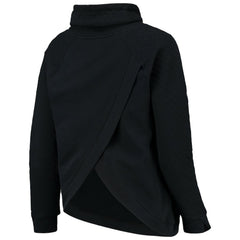 Chicago Cubs Levelwear Women's Vega Funnel Neck Raglan Pullover Sweatshirt - Black Pullover