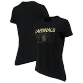 St. Louis Cardinals Levelwear Women's Birch Delta Asymmetrical T-Shirt - Black T-shirts