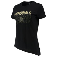 St. Louis Cardinals Levelwear Women's Birch Delta Asymmetrical T-Shirt - Black T-shirts