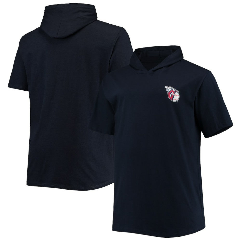 Cleveland Guardians Big & Tall Jersey Short Sleeve Pullover Hoodie T-Shirt - Navy Jerseys