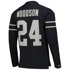 Charles Woodson Oakland Raiders Retired Player Name & Number Long Sleeve Top - Black Tops
