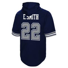 Emmitt Smith Dallas Cowboys Retired Player Mesh Name & Number Hoodie T-Shirt - Navy Hoodies