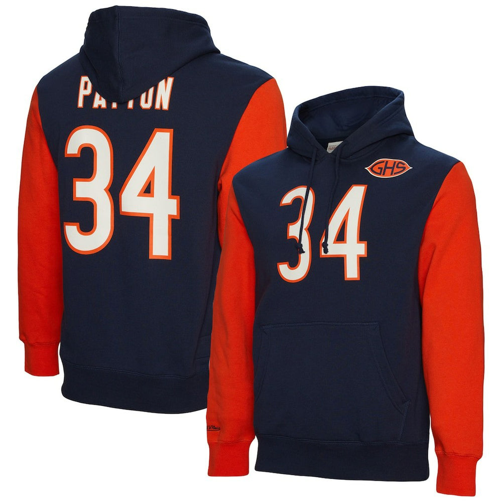 Walter Payton Chicago Bears Retired Player Name & Number Pullover Hoodie - Navy Hoodies