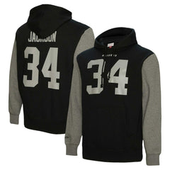 Bo Jackson Las Vegas Raiders Retired Player Name & Number Pullover Hoodie - Black Hoodies