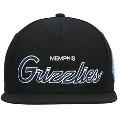 Memphis Grizzlies Hardwood Classics Script 2.0 Snapback Hat Black - Mitchell & Ness