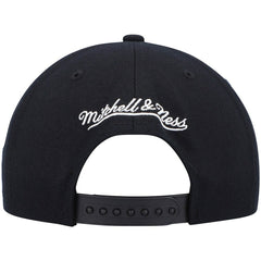 Philadelphia 76ers Hardwood Classics Script 2.0 Snapback Hat Black - Mitchell & Ness
