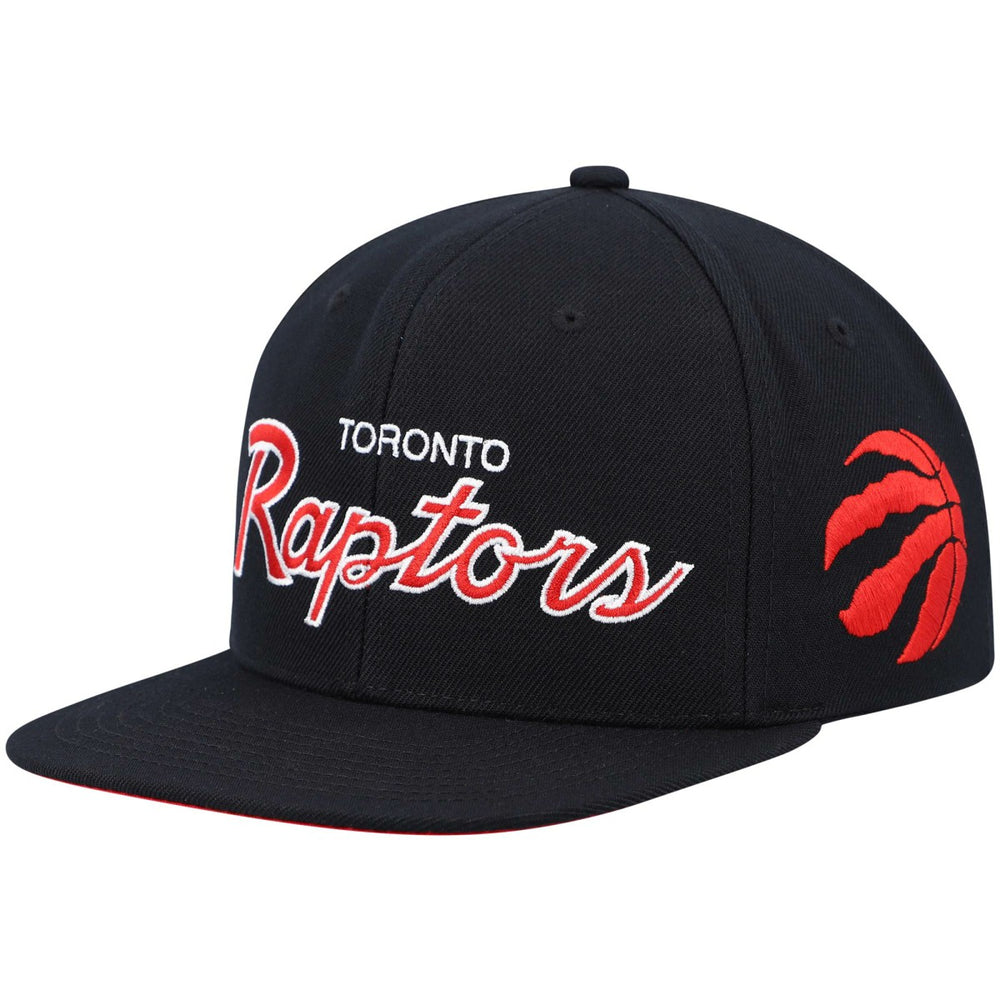 Toronto Raptors Hardwood Classics Script 2.0 Snapback Hat Black - Mitchell & Ness outlet