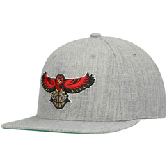 Atlanta Hawks Hardwood Classics Team 2.0 Snapback Hat Heathered Gray - Mitchell & Ness