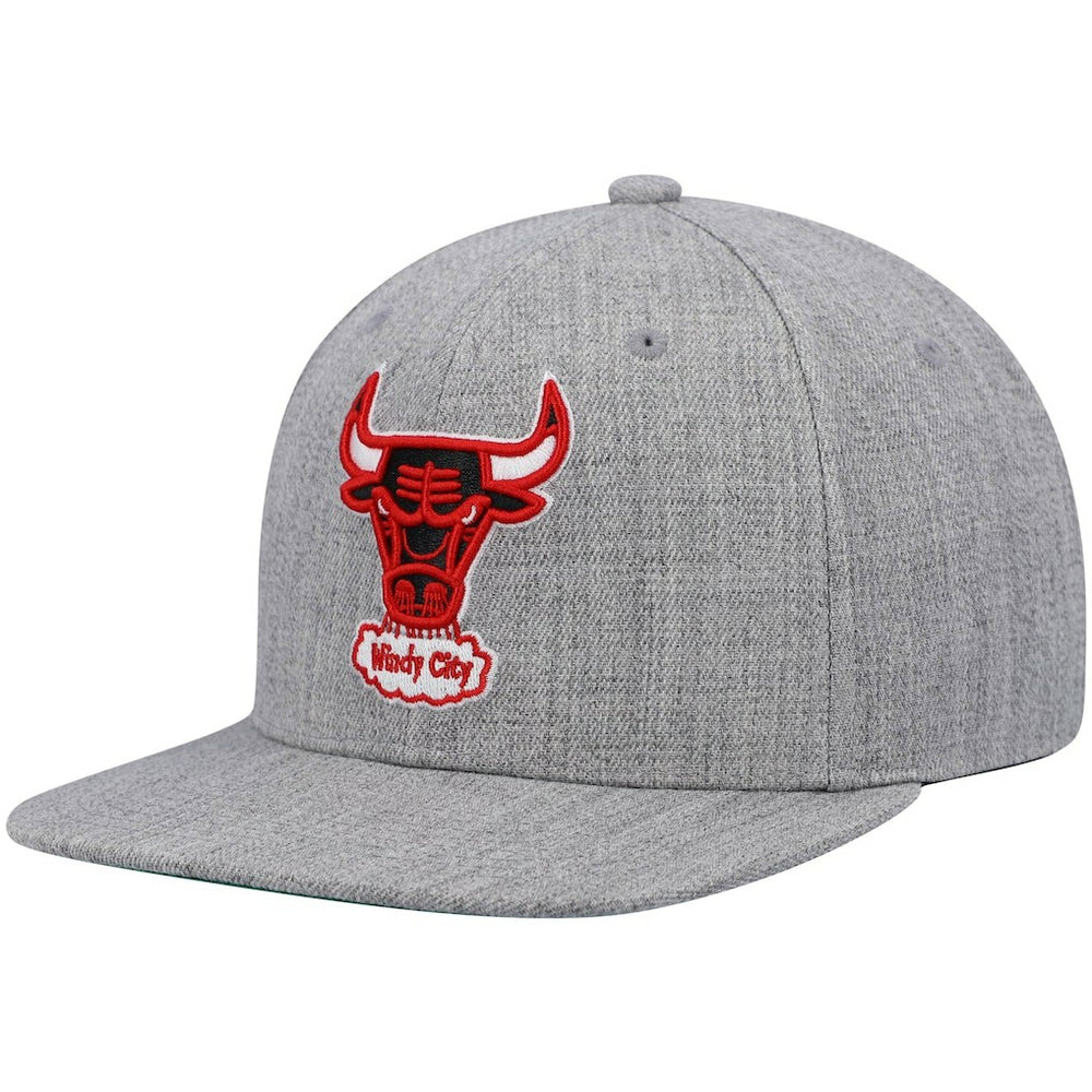 Chicago Bulls Hardwood Classics Team 2.0 Snapback Hat Heathered Gray - Mitchell & Ness