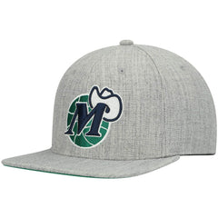 Dallas Mavericks Hardwood Classics Team 2.0 Snapback Hat Heathered Gray - Mitchell & Ness
